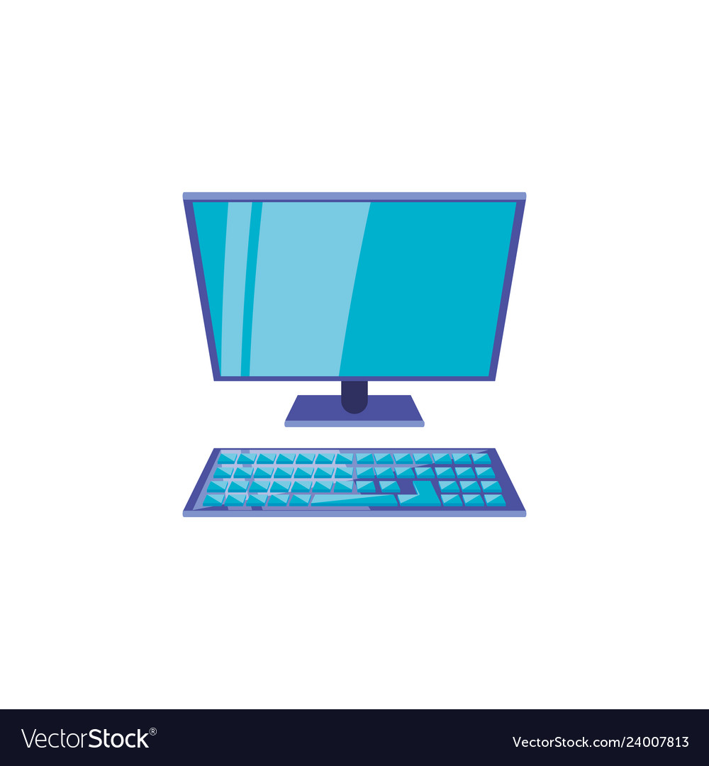 Desktop computer isolated icon