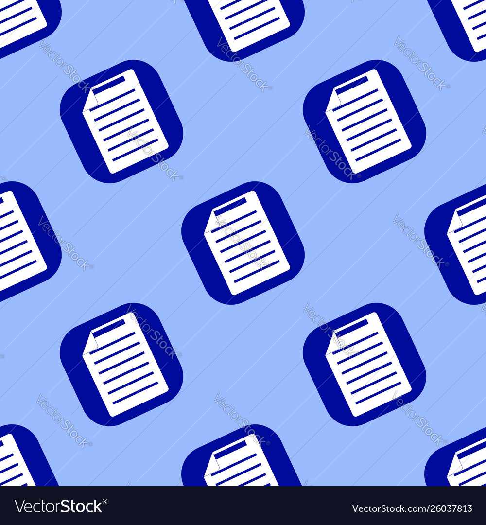 Document icon seamless pattern flat design symbol vector image Document icon seamless pattern flat design symbol