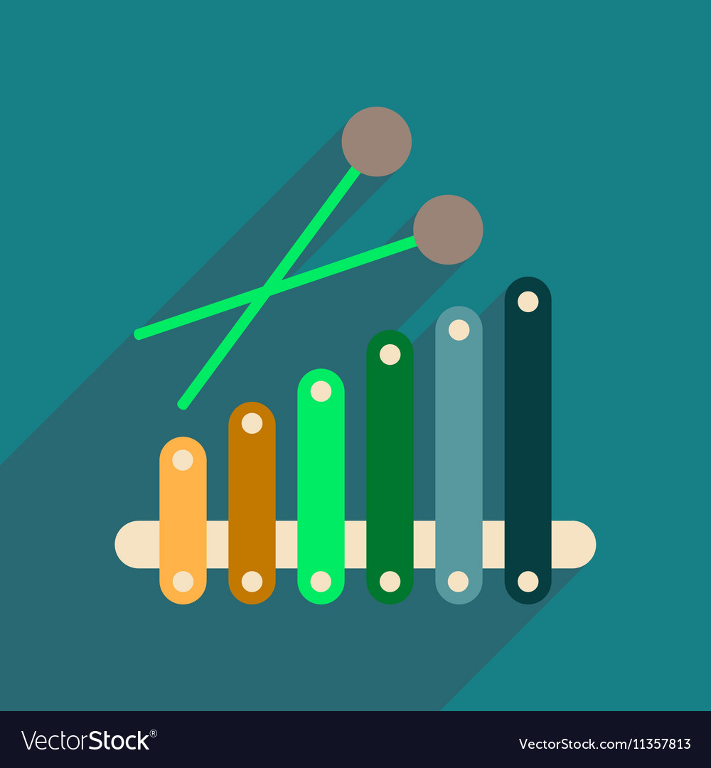 Flat web icon with long shadow instrument