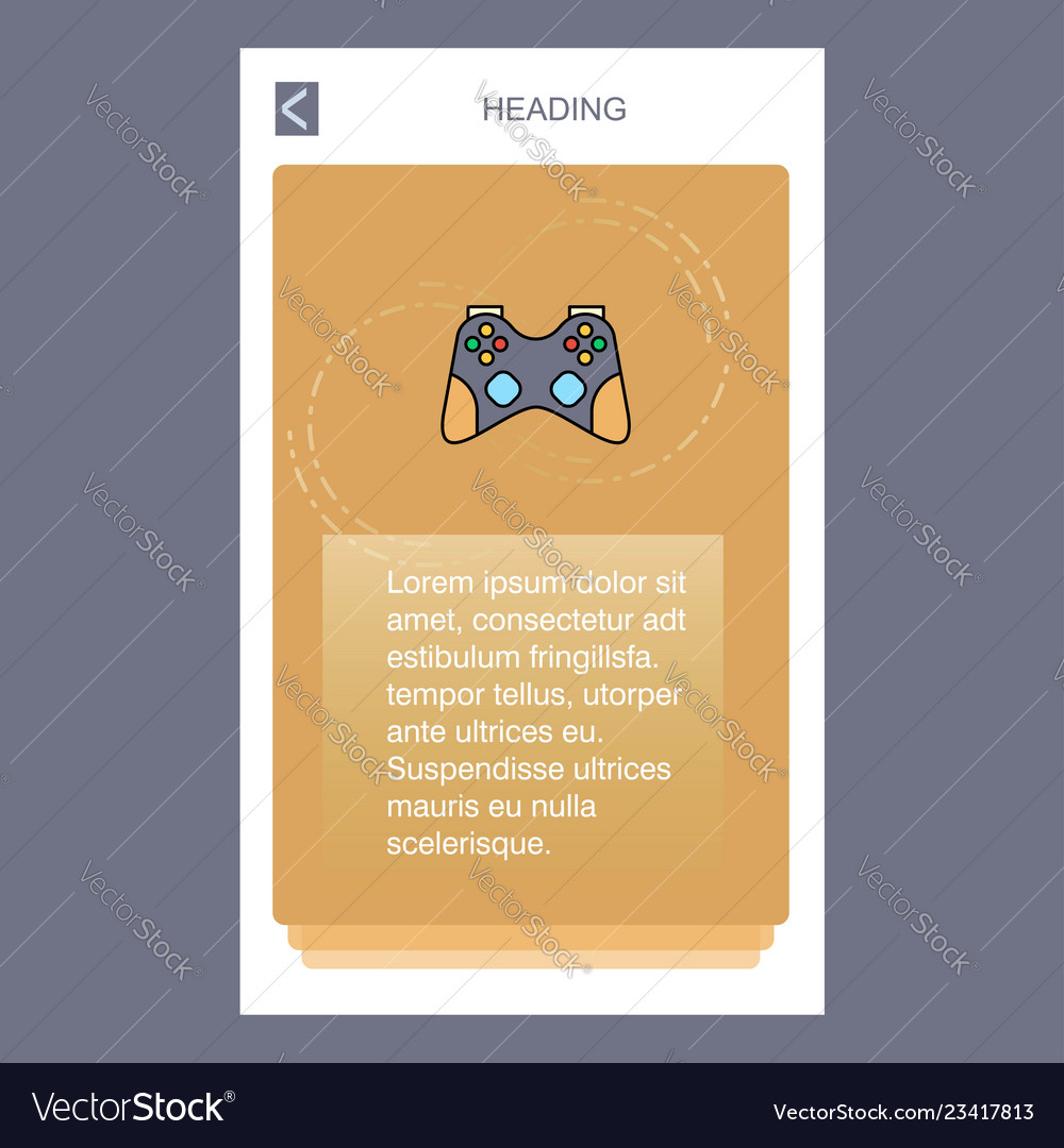 Game controller mobile vertical banner design