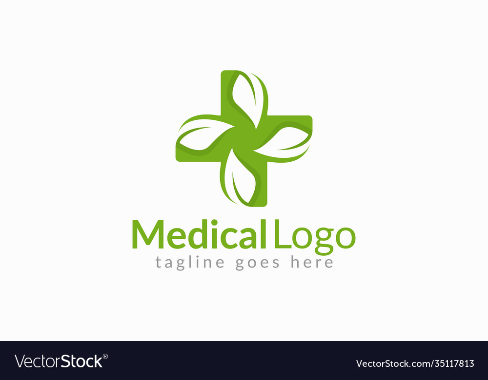Medical healthcare logo design cross line
