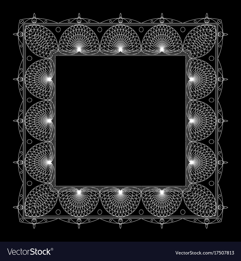 Ornate frame and borders set