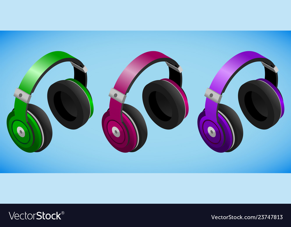 colorful headphones
