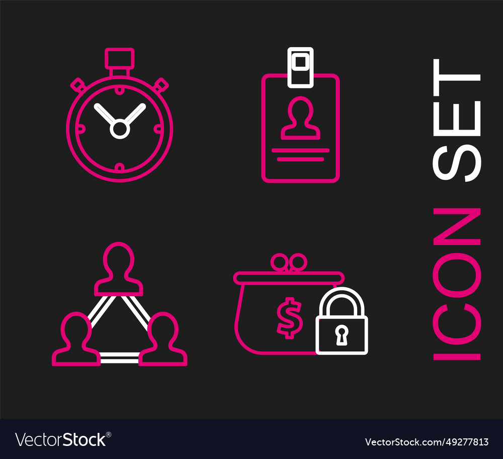 Set line closed wallet with lock project team