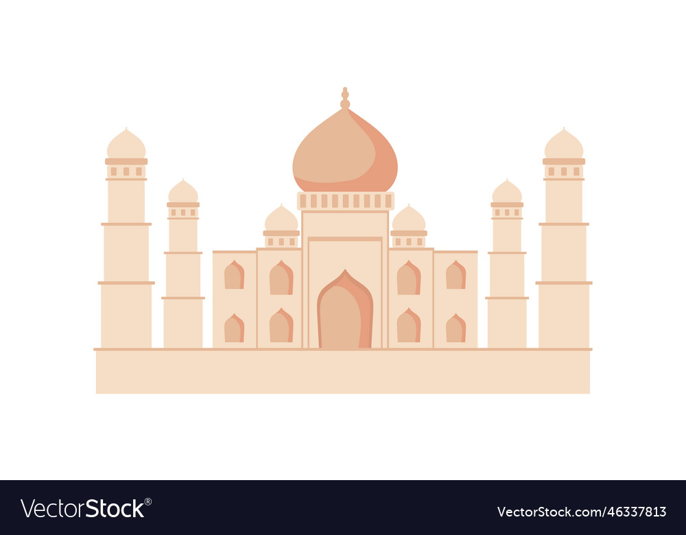 Taj mahal in india Royalty Free Vector Image - VectorStock