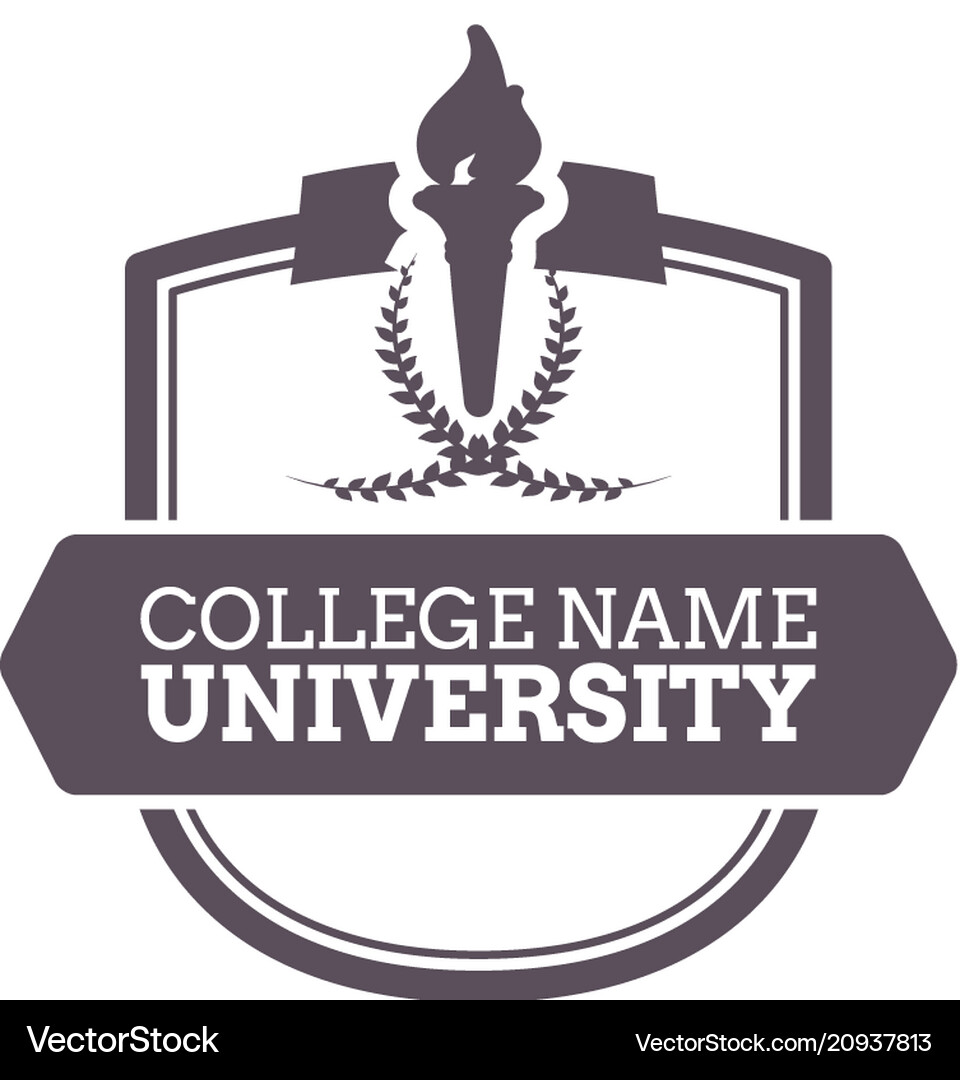 University College Badge Royalty Free Vector Image