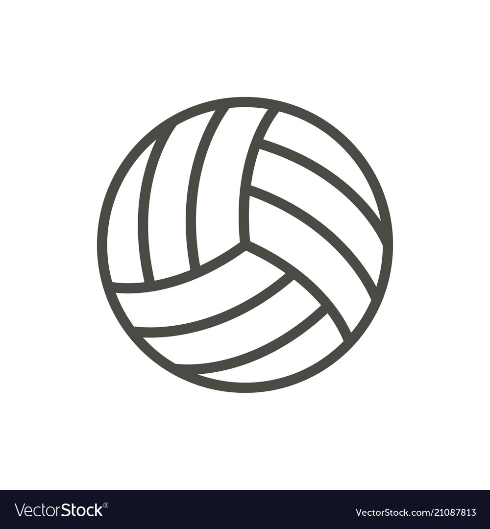 Volleyball Icon - Line Art