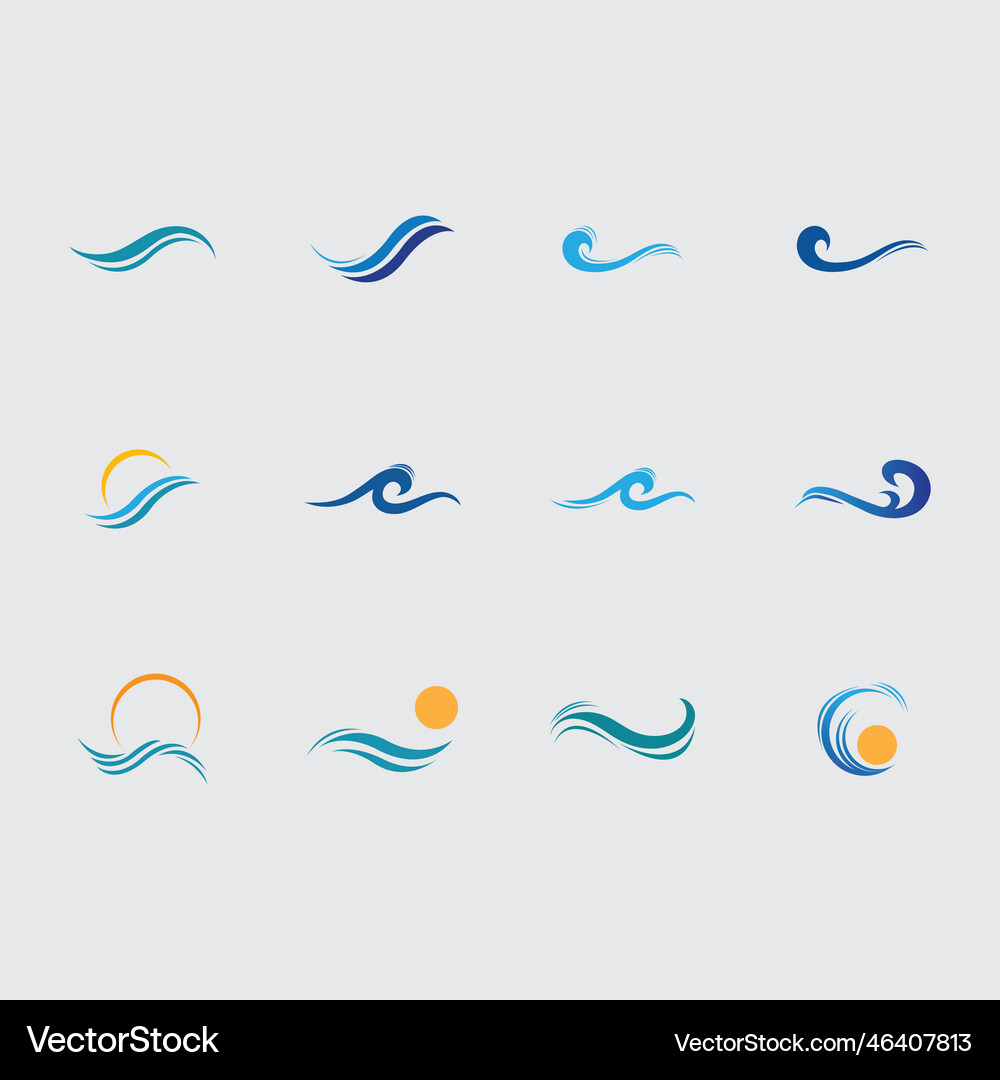 Water wave icon Royalty Free Vector Image - VectorStock