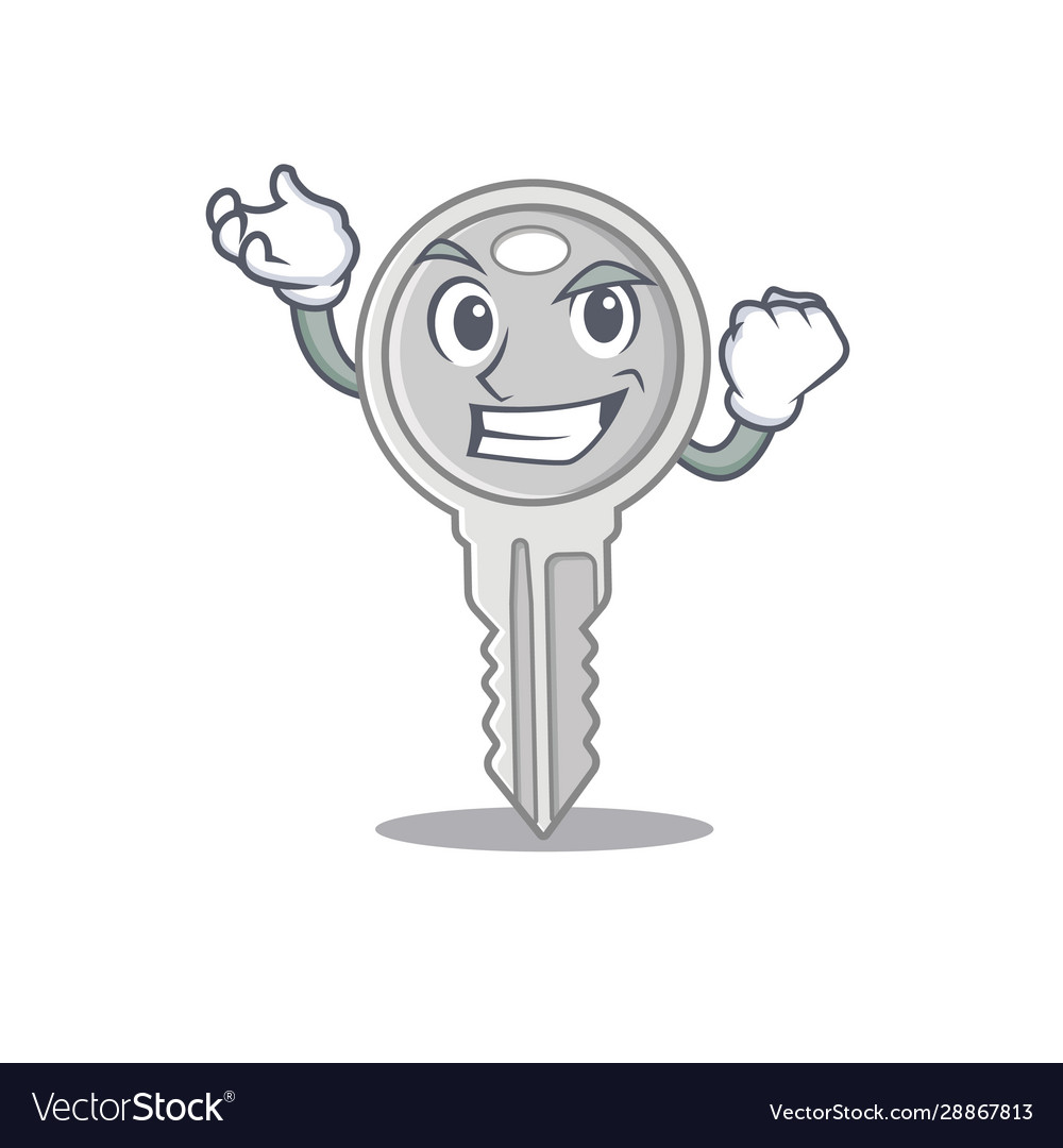 Waving friendly key in cartoon character design Vector Image