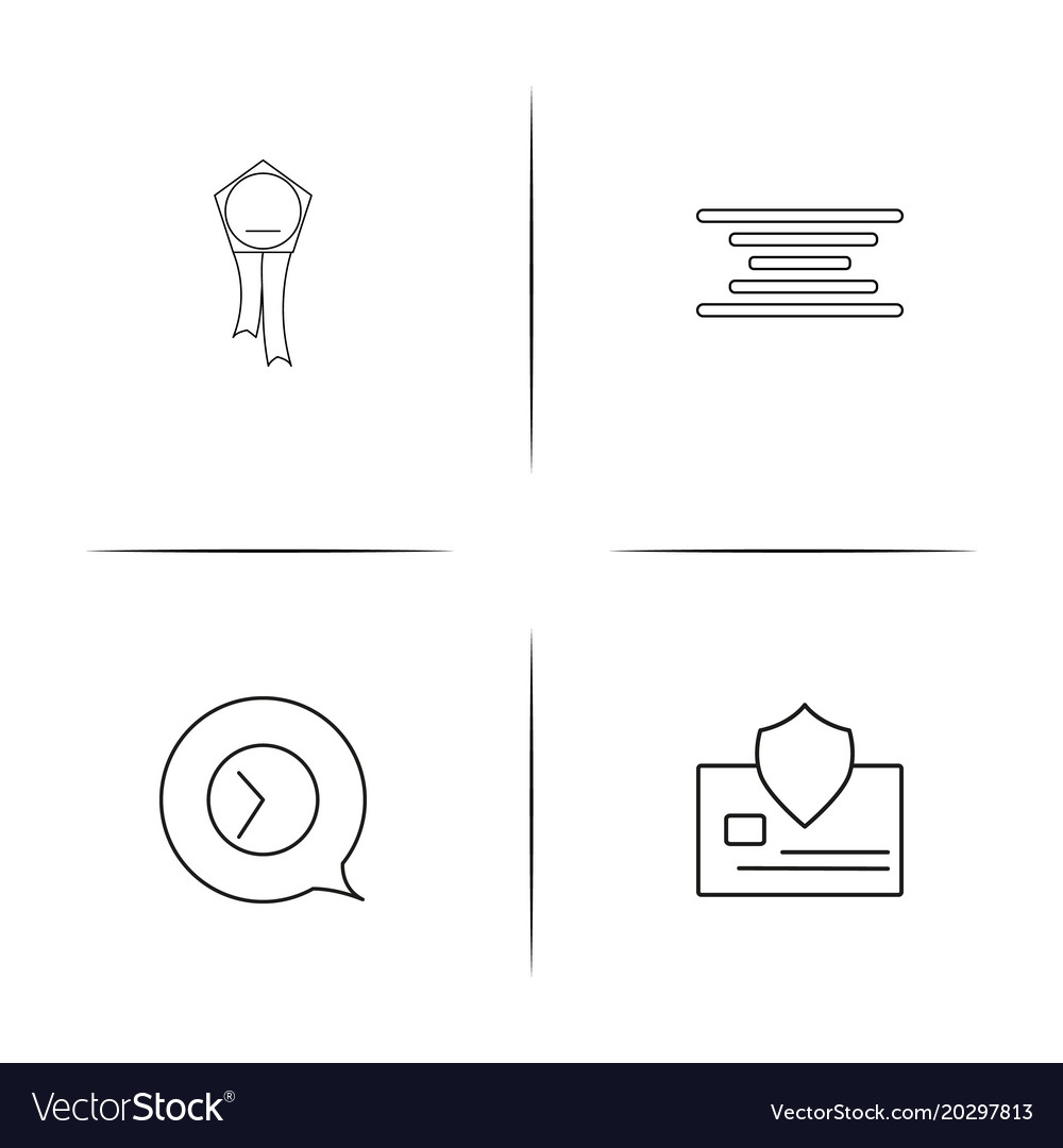 Web and text simple linear icon setsimple outline