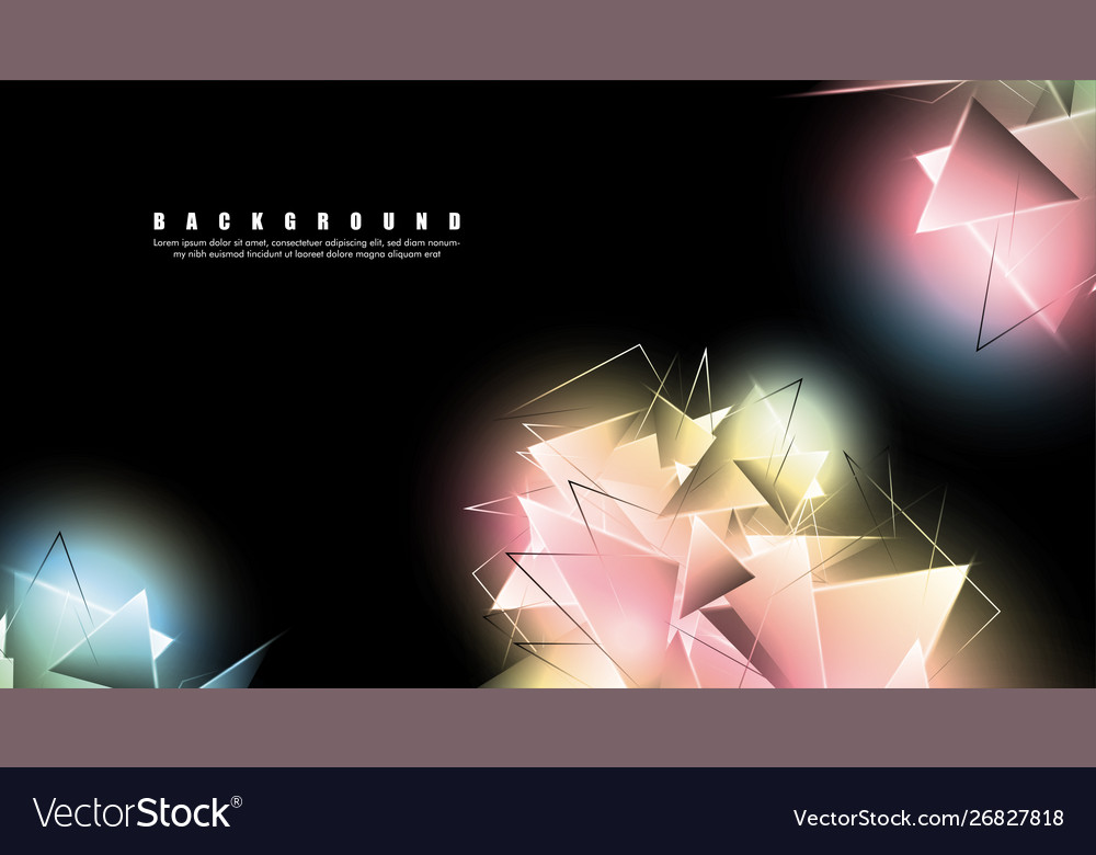 Abstract background with glowing triangles Vector Image Abstract background with glowing triangles