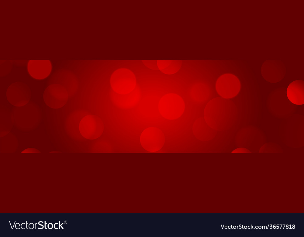 Abstract multicolored blurred bokeh on red