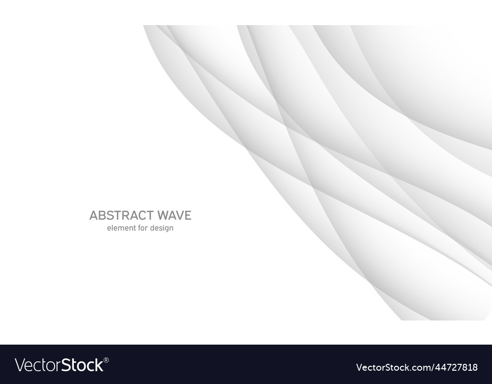 Abstract white background with smooth gray lines Vector Image Abstract white background with smooth gray lines
