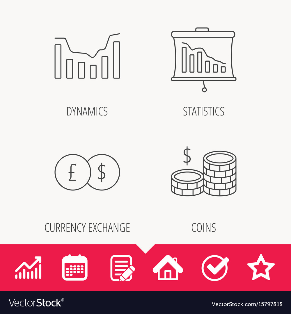 Banking cash money and statistics icons