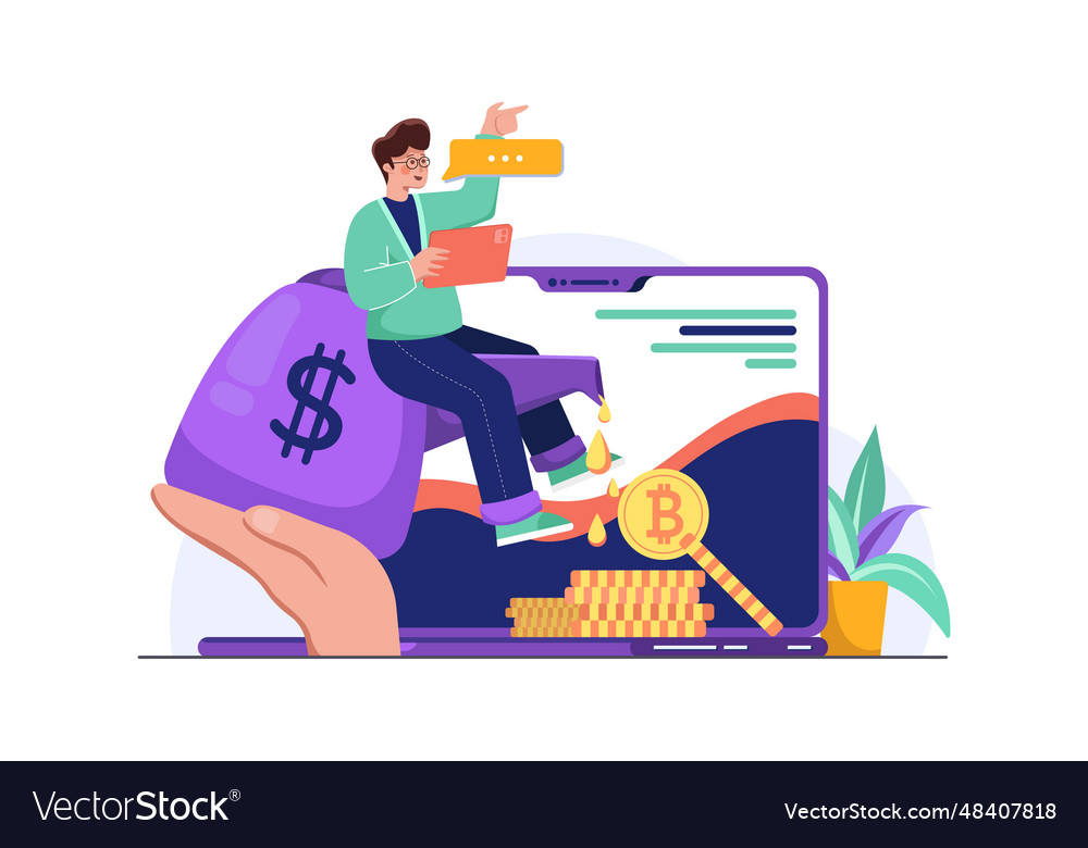 Blockchain Investitionen vector image Blockchain Investitionen