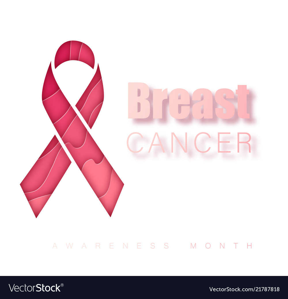 Breast cancer awareness symbol pink ribbon Vector Image Breast cancer awareness symbol pink ribbon