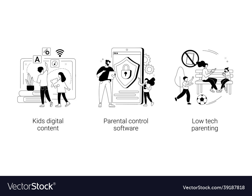 Children media access abstract concept