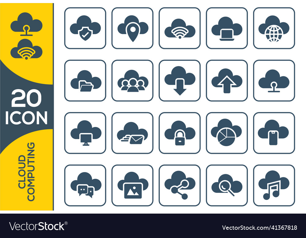 Cloud computing internet technology online Vector Image Cloud computing internet technology online