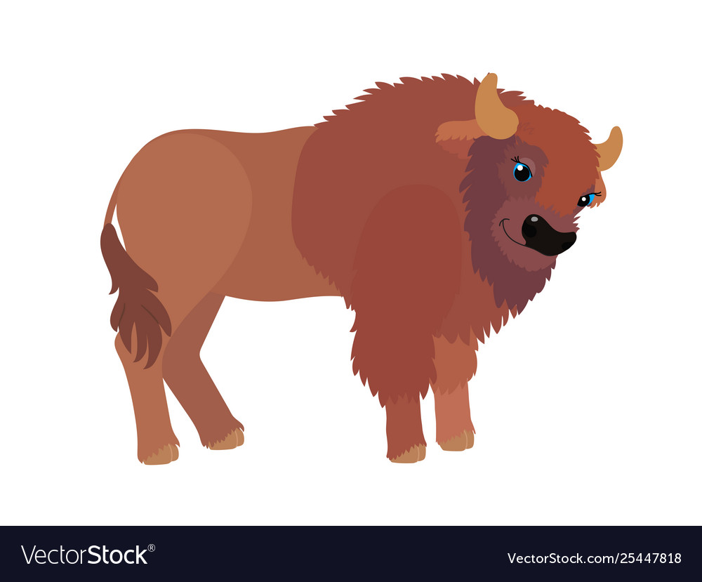 Flat cartoon animal clip art