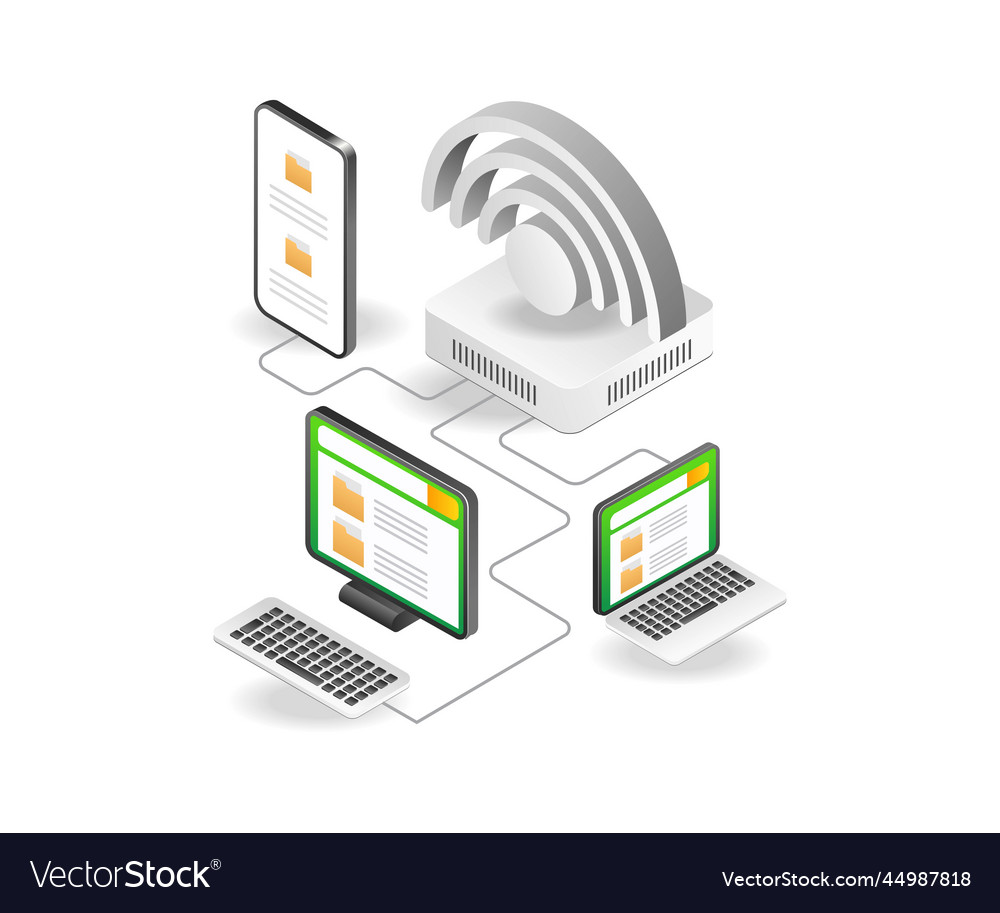 Flat isometric concept of network share data