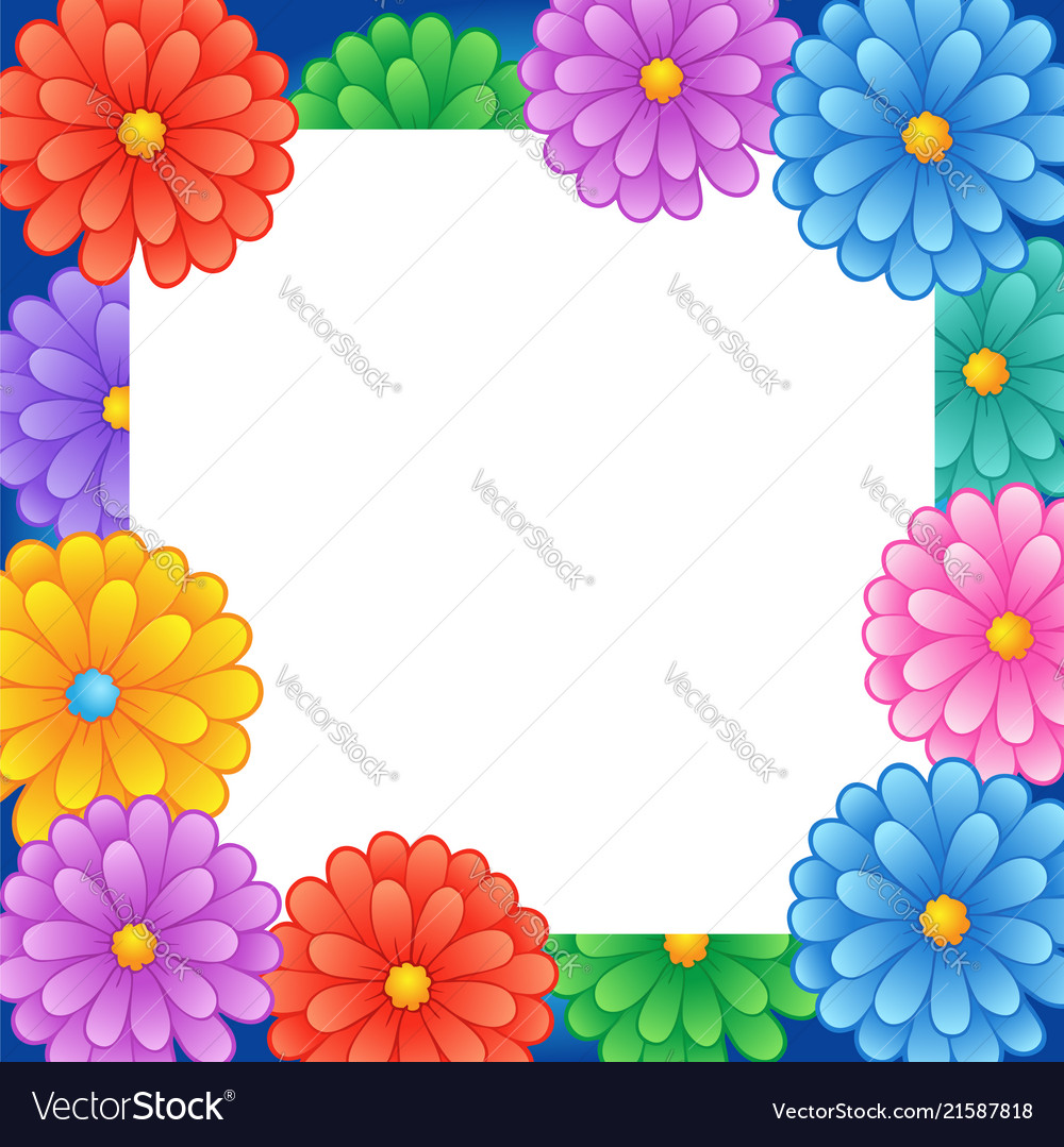 Frame with flower theme 1