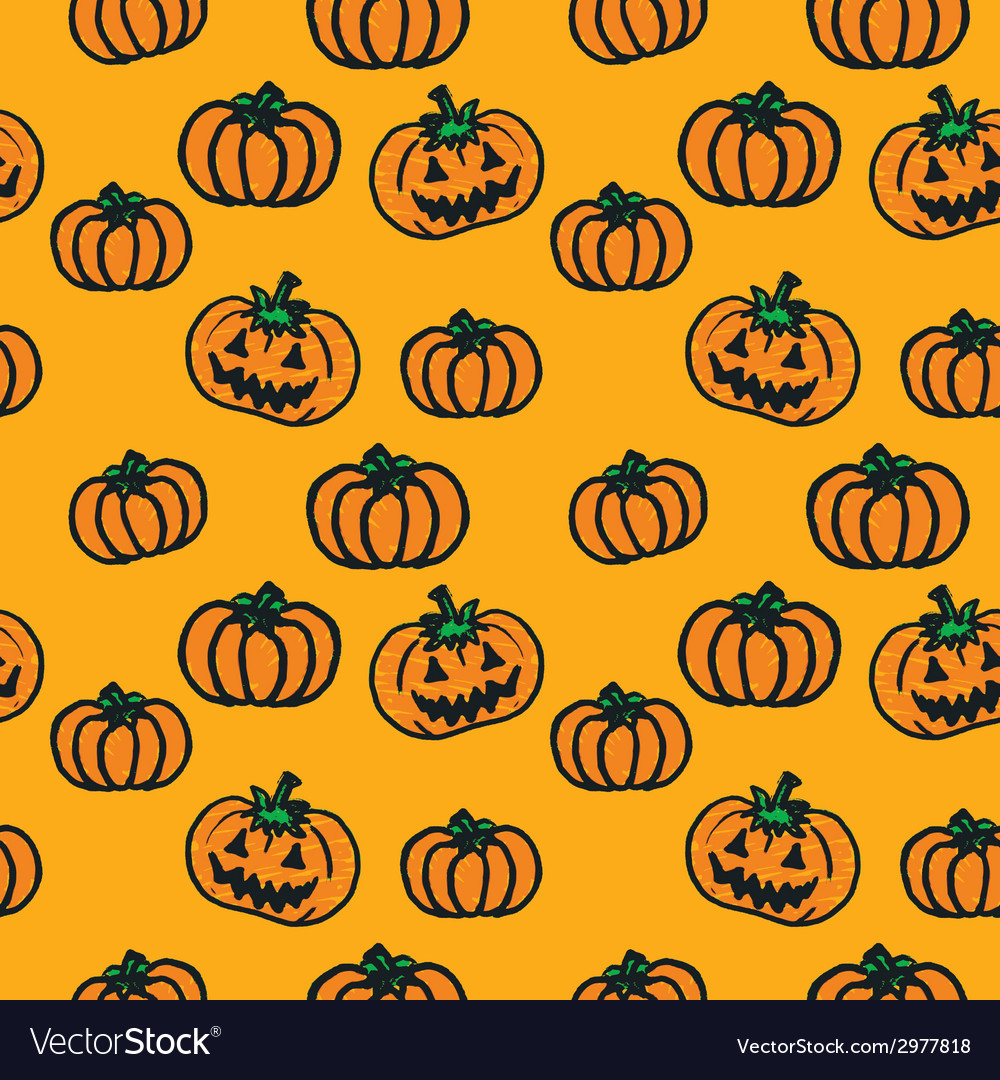 Hand-drawn halloween pumpkins Royalty Free Vector Image