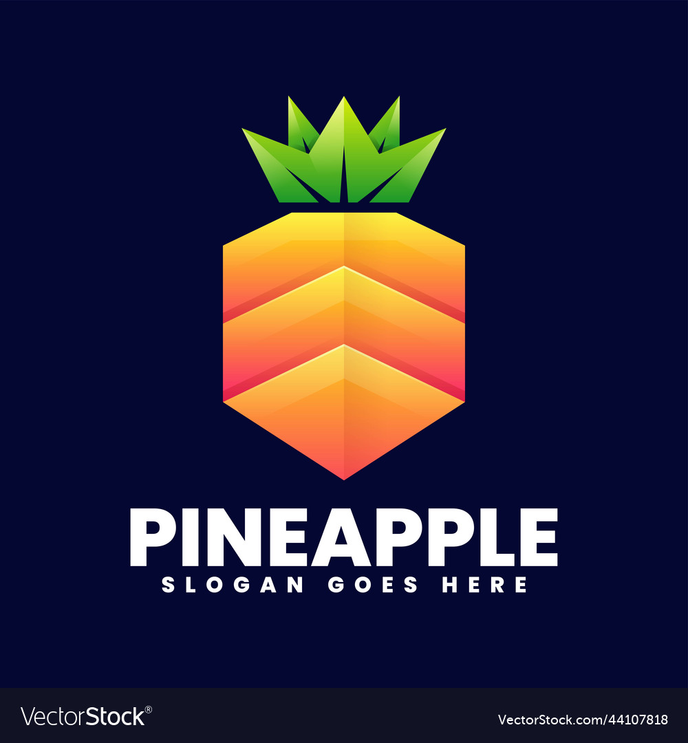 Logo Ananas Gradienten bunten Stil