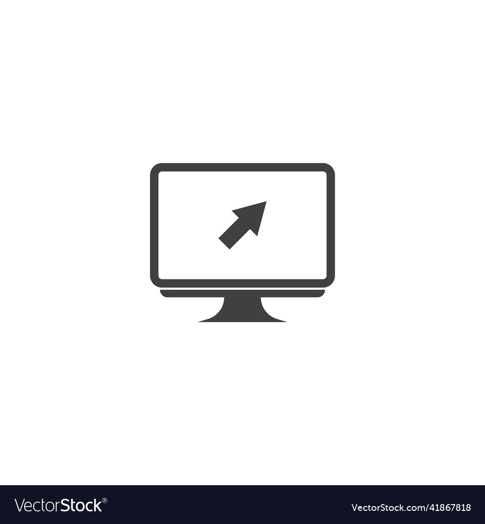 Monitor computer icon Vector Image Monitor computer icon