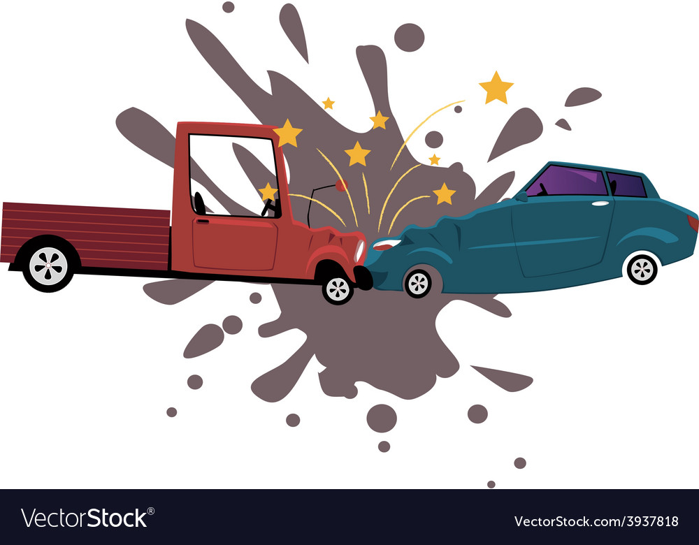 Road Collision Royalty Free Vector Image - Vectorstock