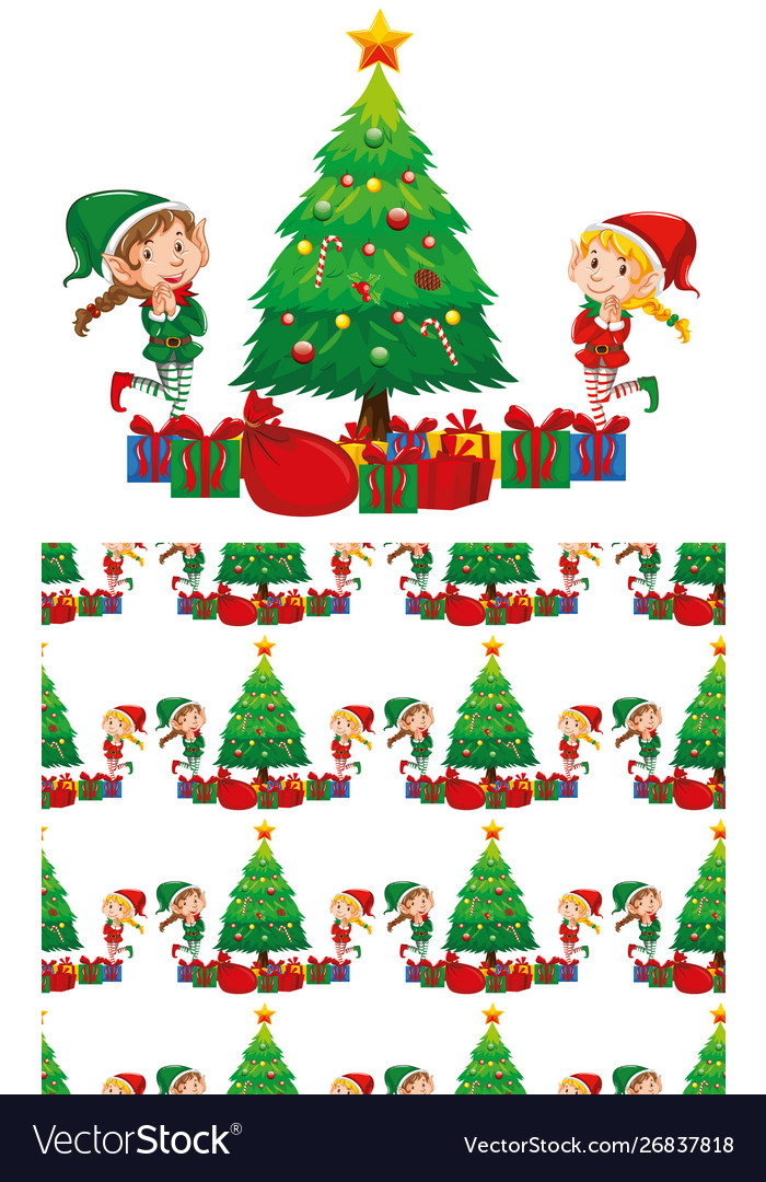 Seamless background design with christmas theme