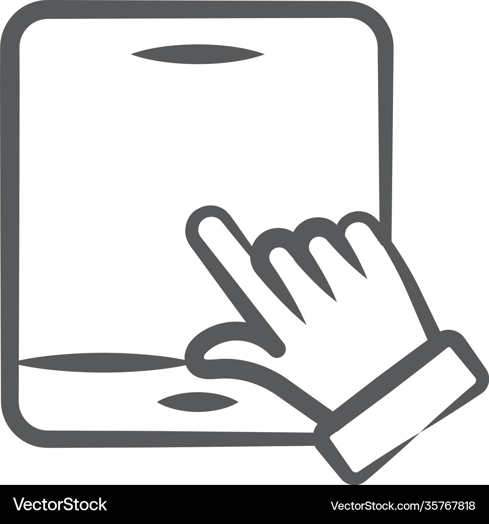 Touch Gesture Royalty Free Vector Image Vectorstock