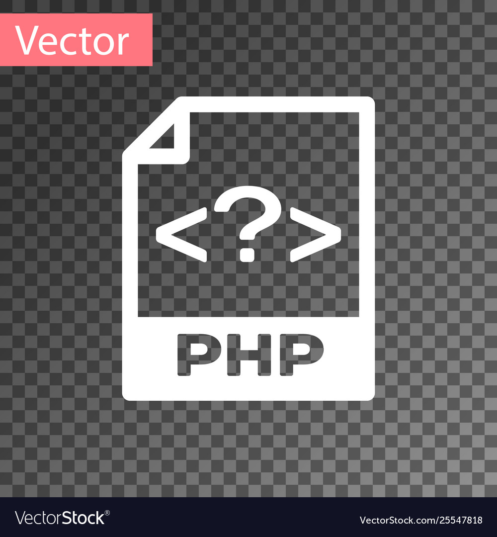 White php file document icon download button