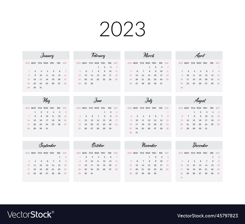 2023 Jahreskalender Vorlage