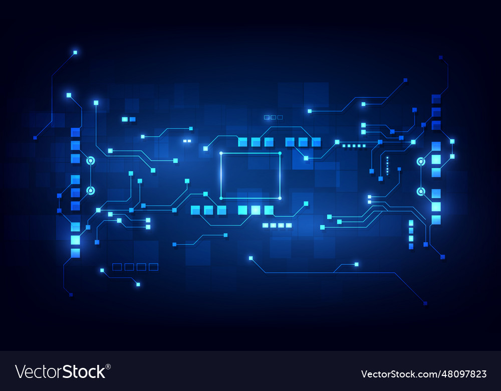 Abstract circuit networking blockchain concept