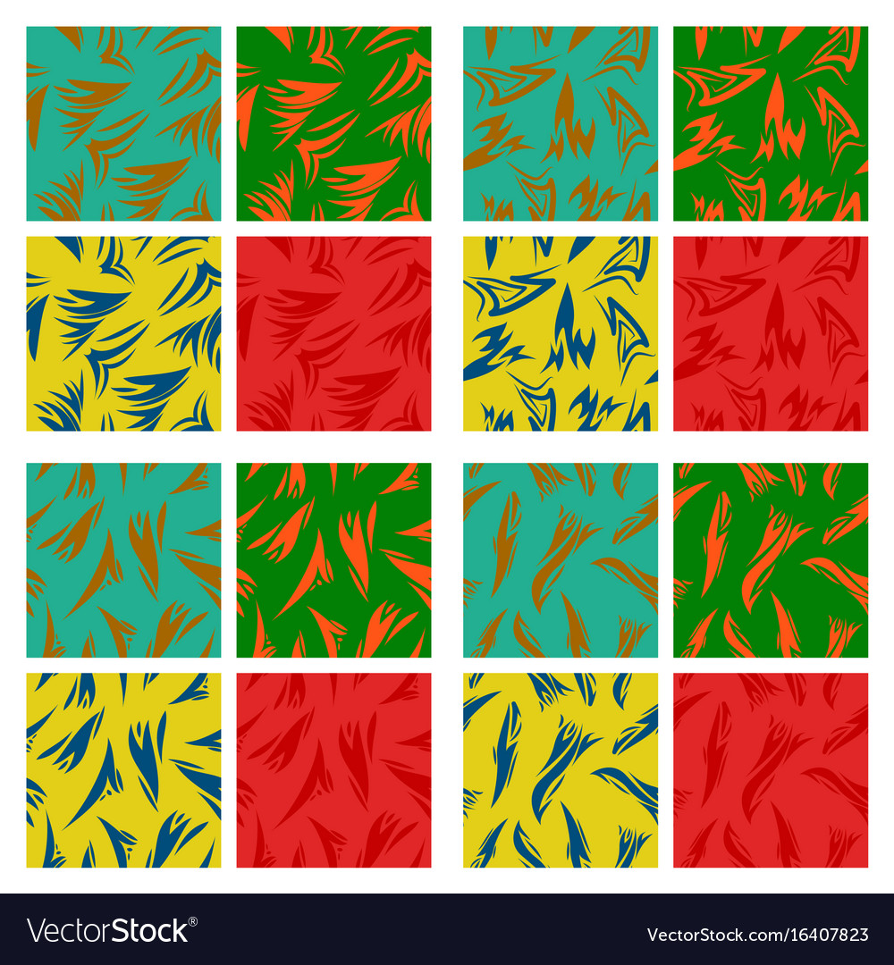 Assembly of patterns in striped style