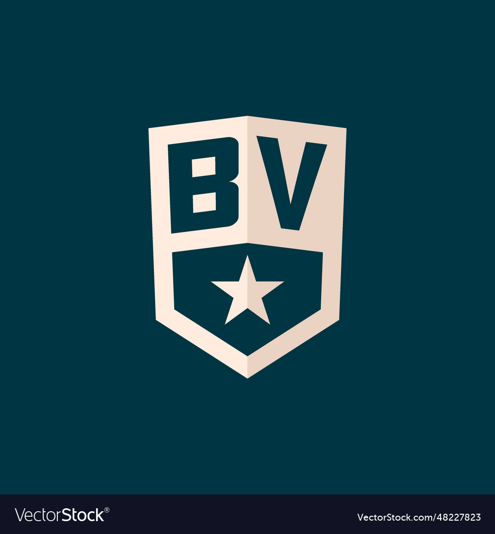 BV Initial Star Shield Logo