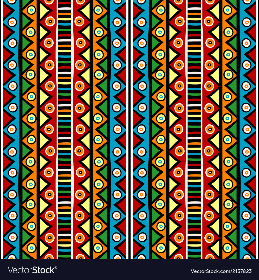 Ethnci motifs in various colors Royalty Free Vector Image