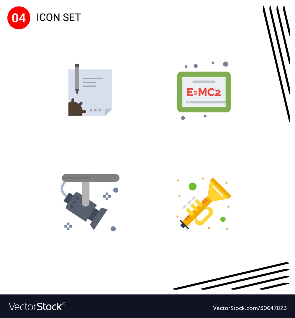Group 4 flat icons signs and symbols
