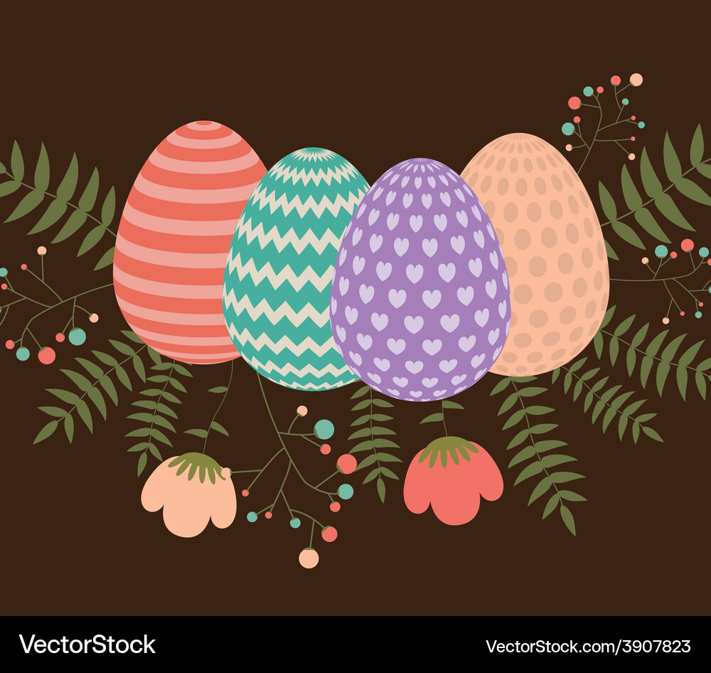 Happy easter card design Royalty Free Vector Image