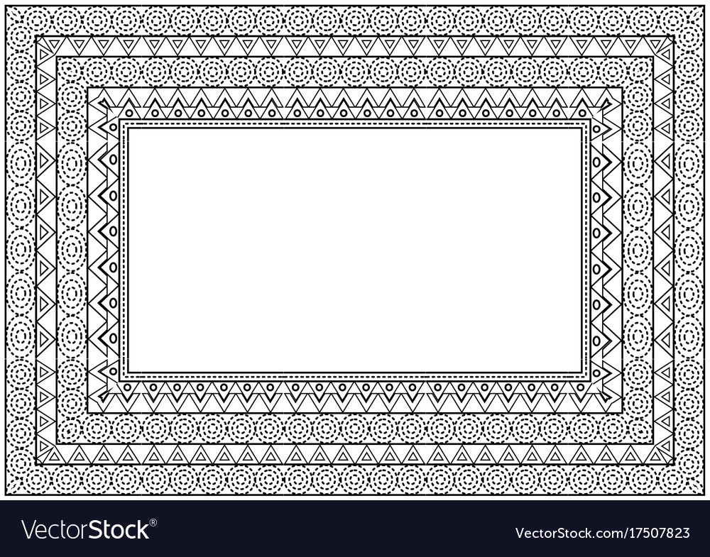 Ornate frame and borders set