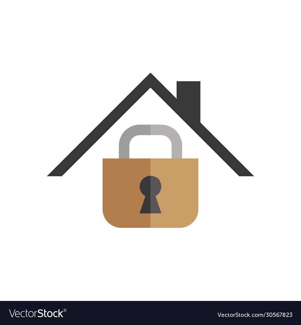 Padlock icon lock flat design logo sign