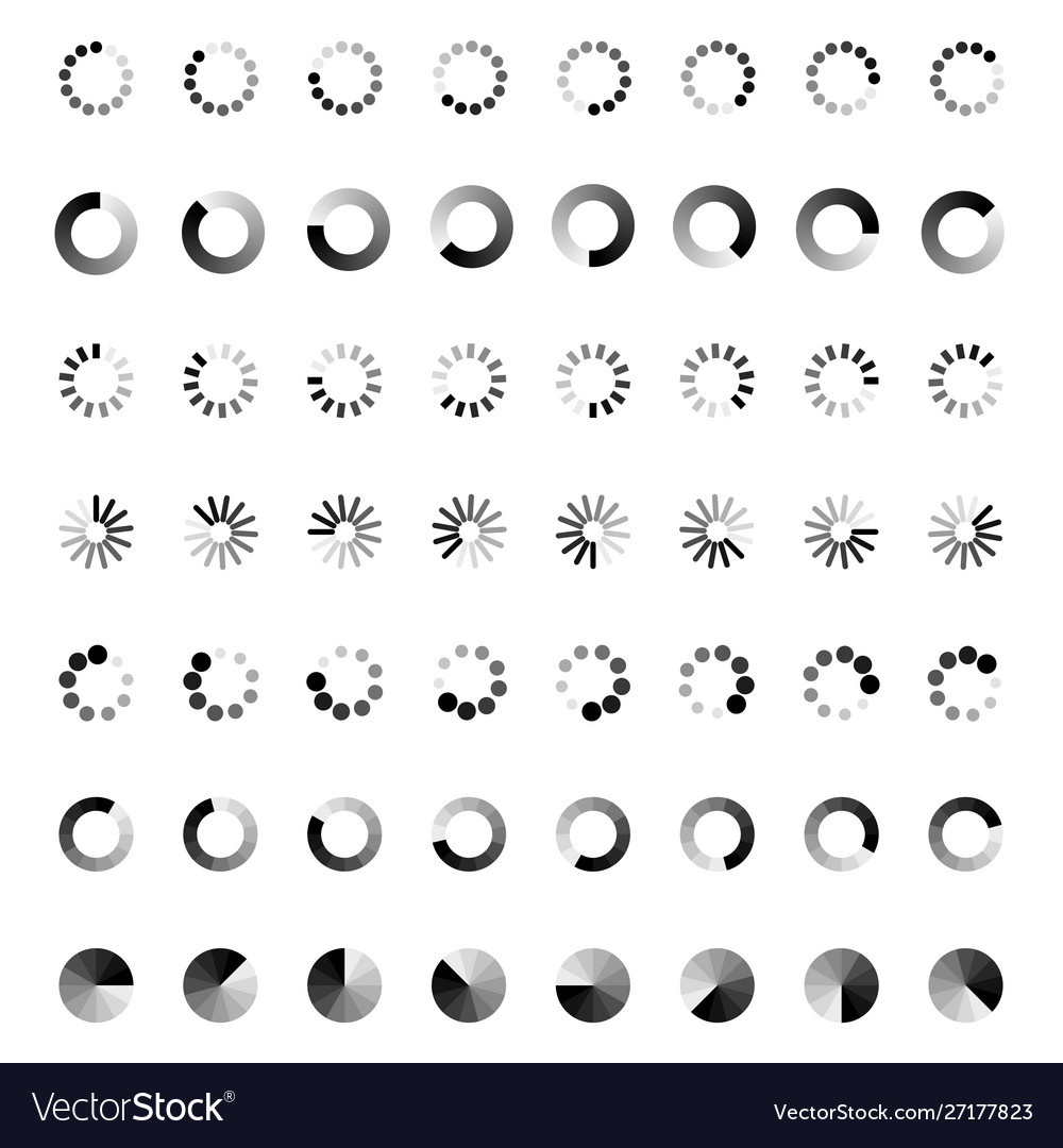 Progress bar loading icon load download process vector image Progress bar loading icon load download process