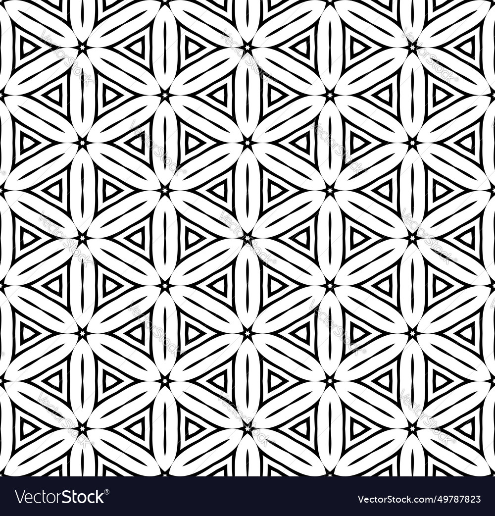 Seamless hexagons and triangles pattern