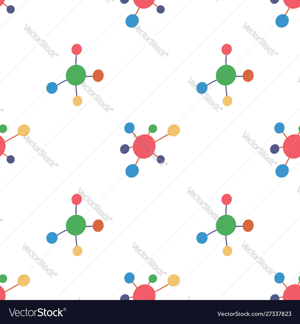 Seamless pattern with molecule