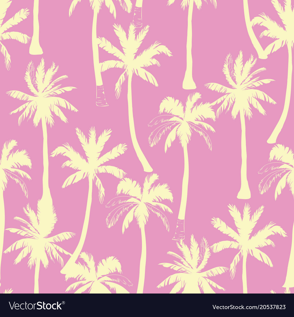 Seamless pattern with palm trees