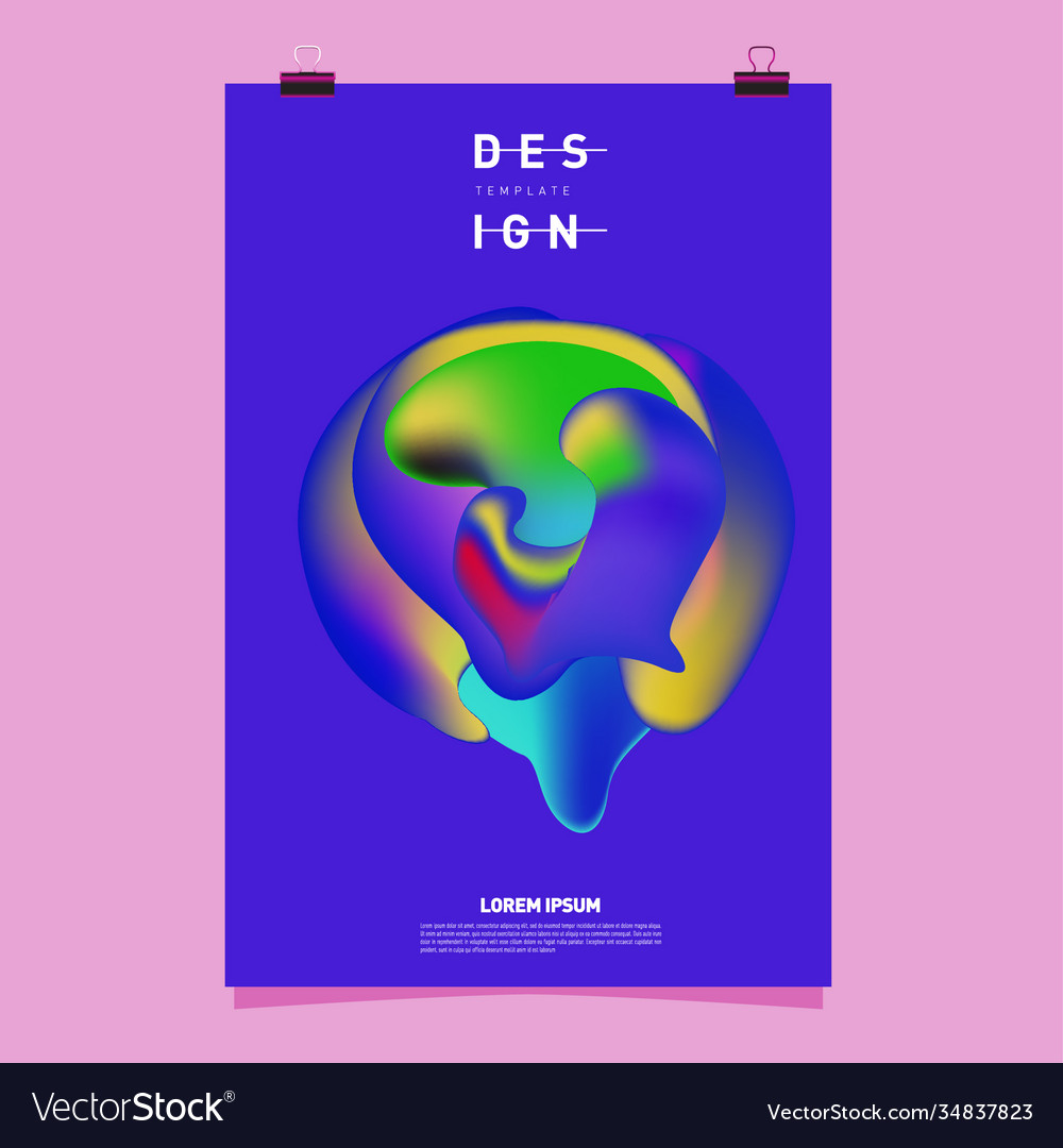 Simple abstract colorful fluid background