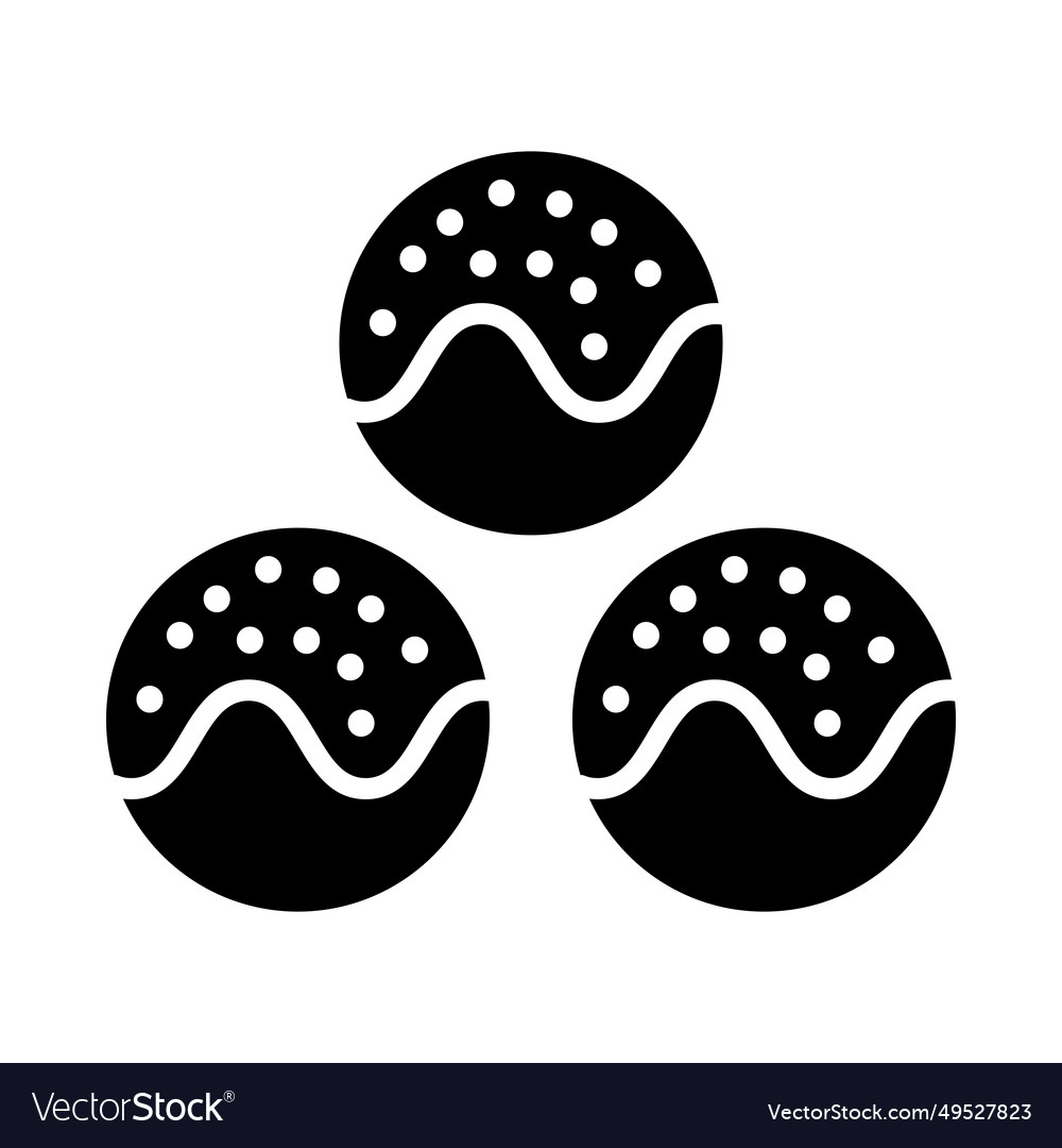 Takoyaki glyph icon for personal and commercial