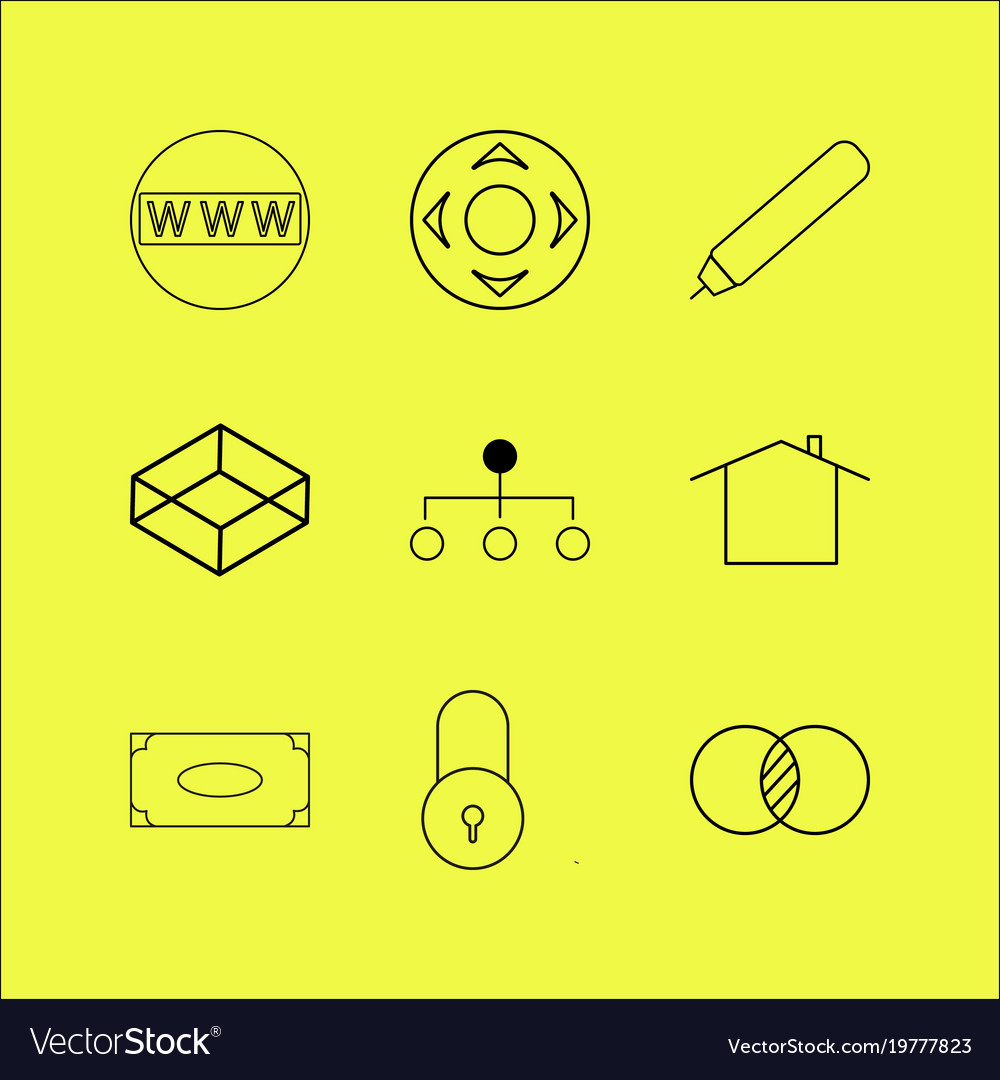 Web linear icon set simple outline icons