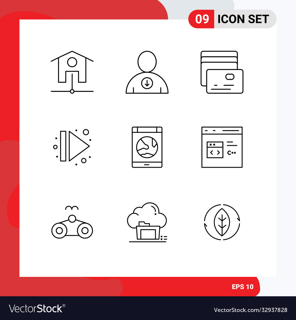 9 universal outlines set for web and mobile