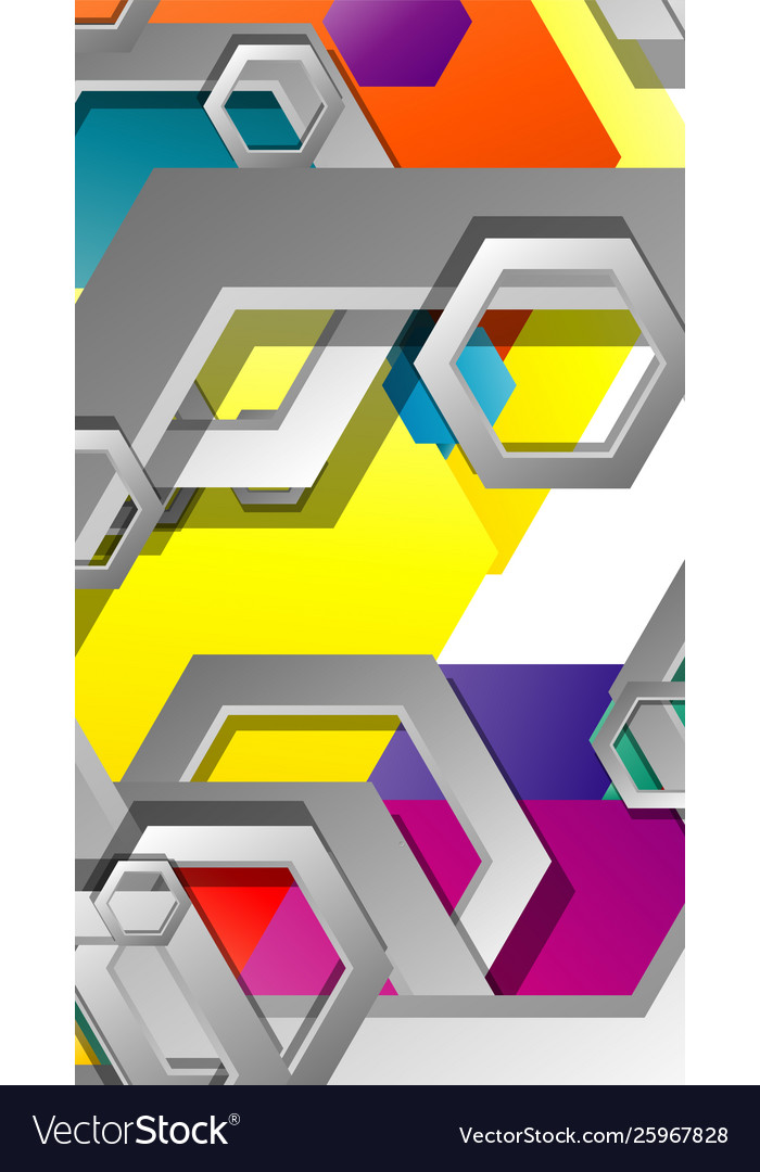 Abstract geometric background with hexagon vector image Abstract geometric background with hexagon